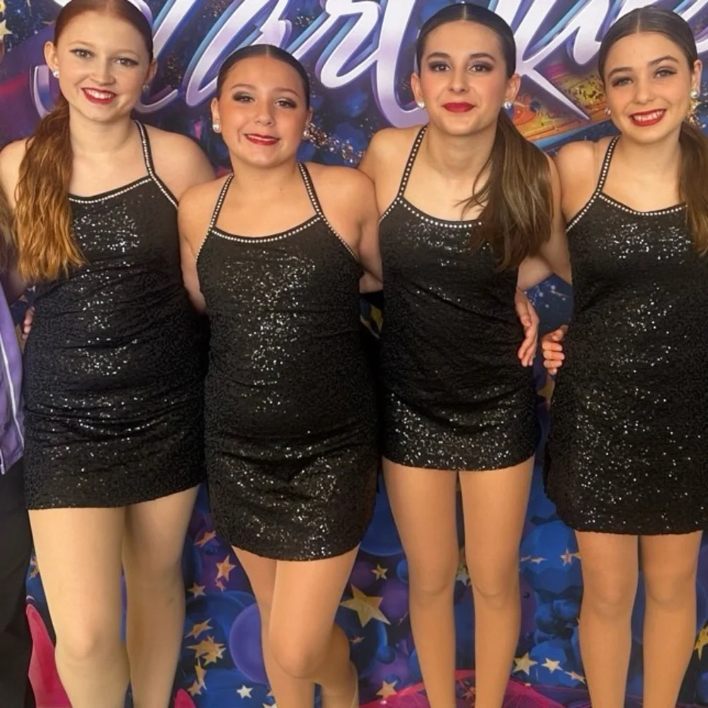 Balera Black Sparkly Dance Costumes with Sequins